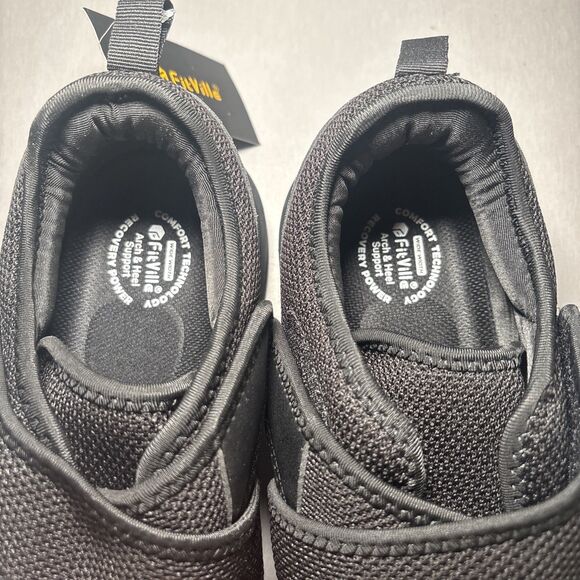 FitVille Diabetic Shoes Mens Sz 10.5 Wide Black Adjustable Diabetes Walking main image 11